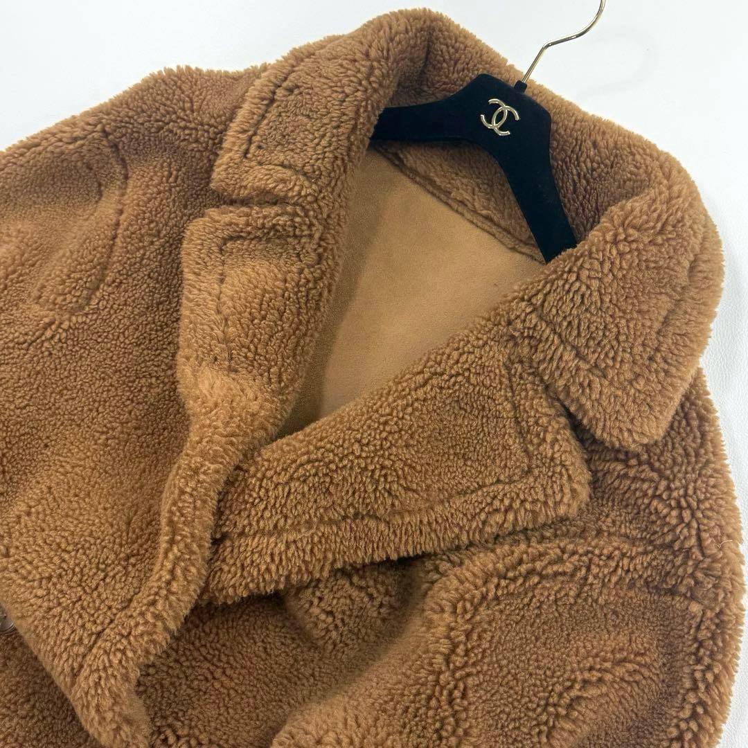 極美品✨セゾンドパピヨン テディベアコート ボアコート キャメル