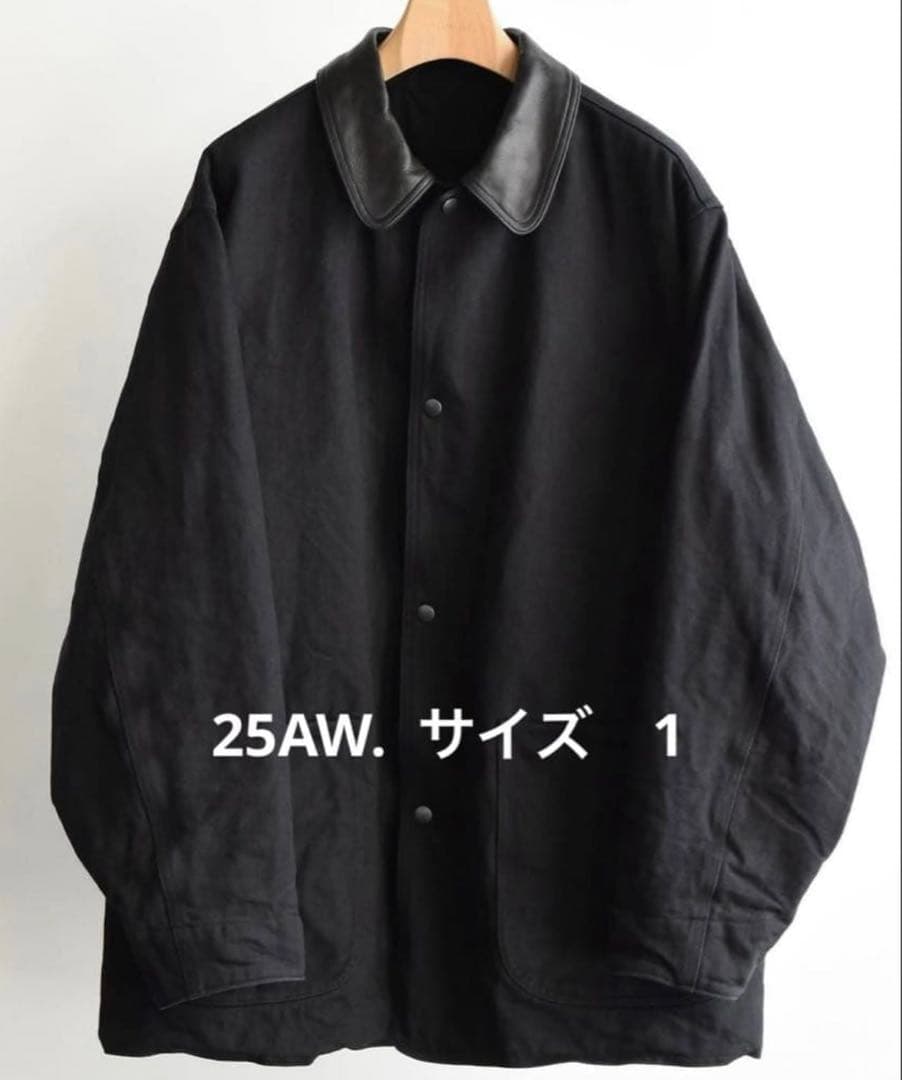 25AW SIZE1　COMOLI デニムレザーワークジャケット COMOLI 25AW デニムレザーワークジャケット サイズ2 コモリ今期即完売