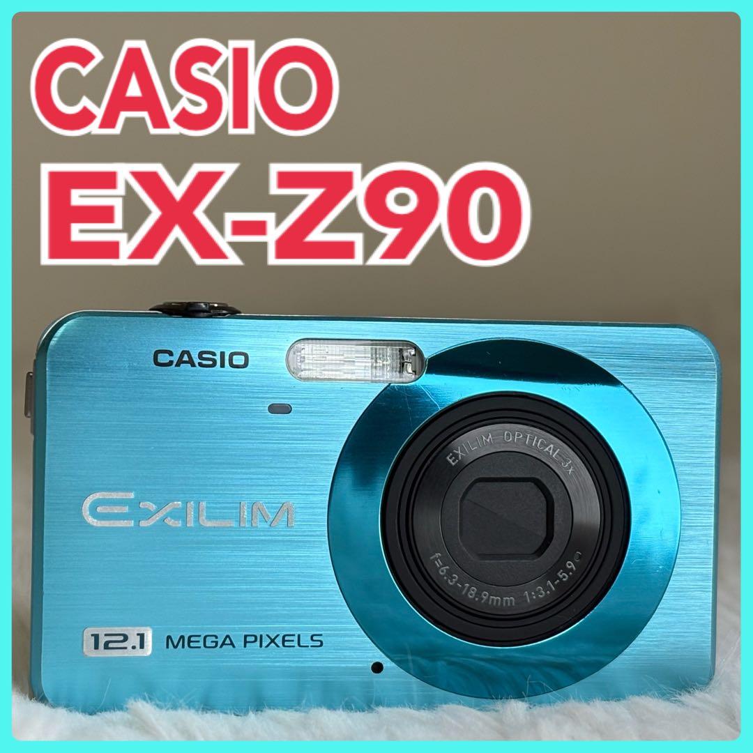 美品　CASIO カメラ　EX-Z90 充電器　ブルー　コンデジ　動作品 楽天市場】casio ex－z90 バッテリーの通販