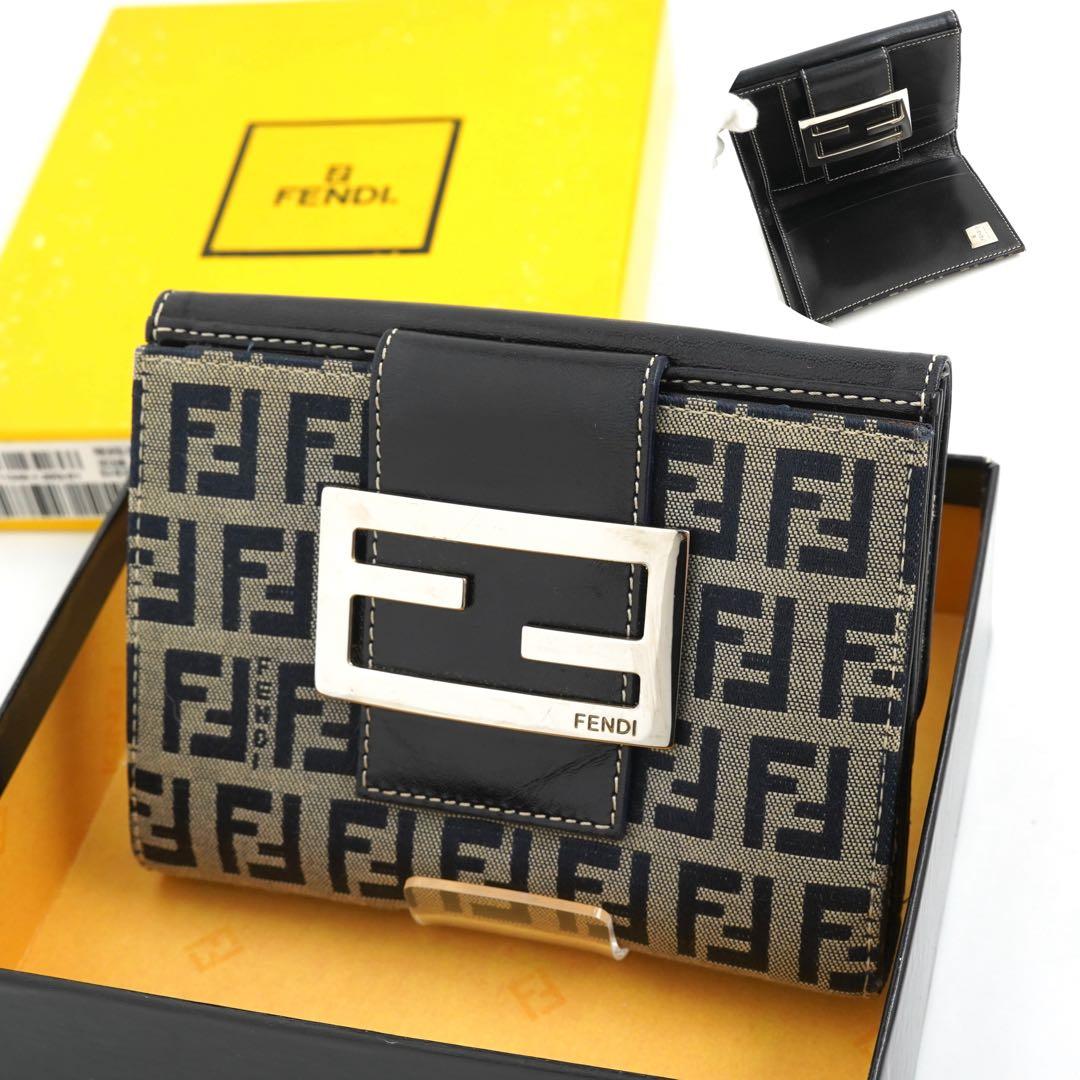 ✨未使用展示品・箱付き✨ FENDI ミニ財布 ズッカ ズッキーノ FFロゴ
