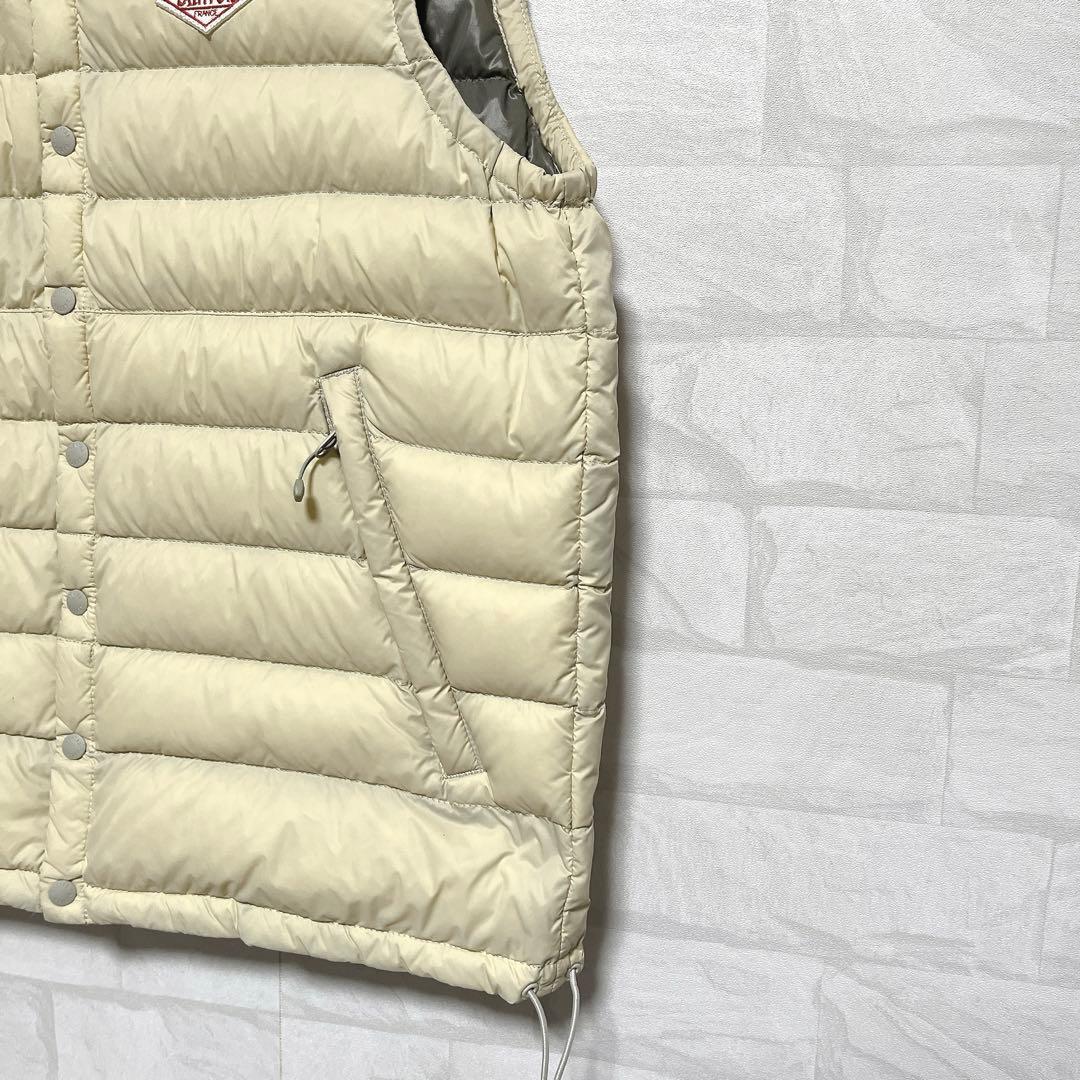 《美品》ダントンDANTON インナーダウンベスト ベージュ36 Vネック