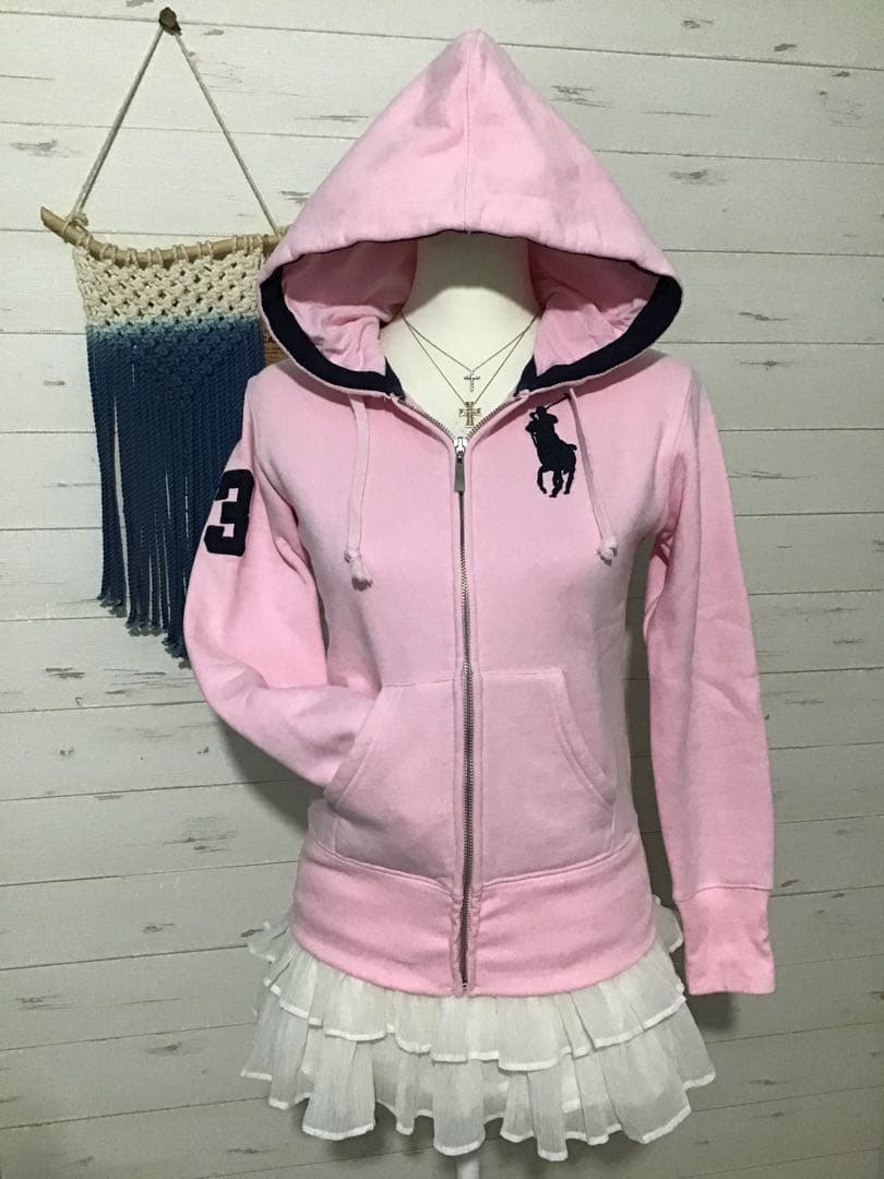 人気☆ラルフローレン☆Y2K 平成ギャル 姫系 ビッグポニー パーカー