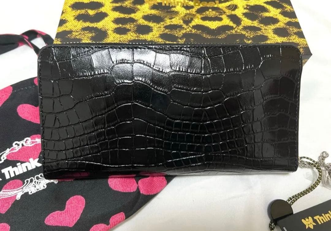 新品未使用】Think Bee!ビーサファリ長財布 黒 クロコ A000792