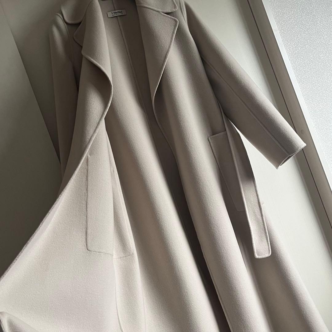 極綺麗❗️現行 クチートアマーノ 艶感◎ベルテッドコート エクリュ