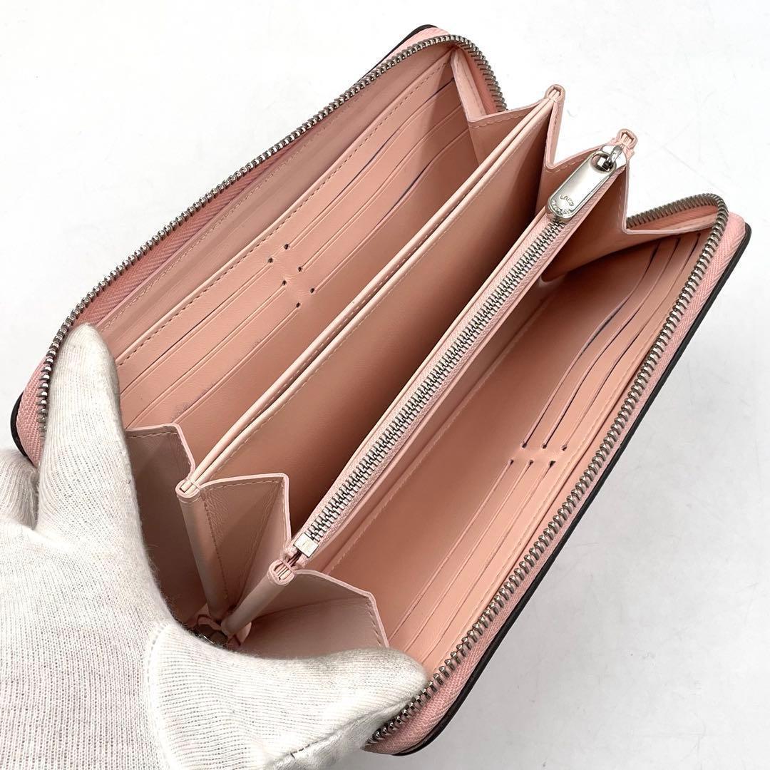 《超美品》ルイヴィトン マヒナ ジッピーウォレット モノグラム 長財布 ピンク系