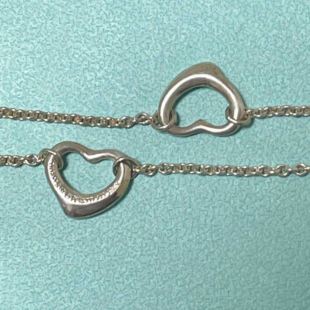 Tiffany & Co. オープンハート 3連 ブレスレット Ag925 箱付