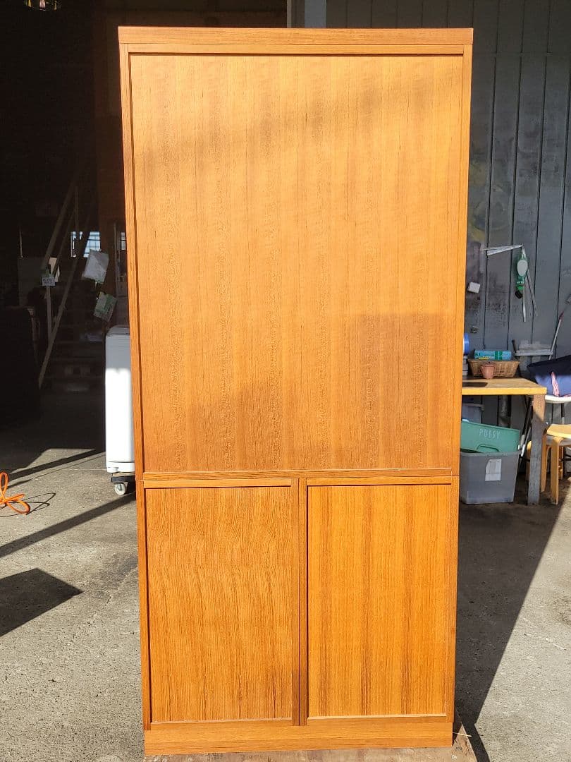 レトロ 木製 ガラス扉付き 食器棚 本棚 収納棚 ヴィンテージ調