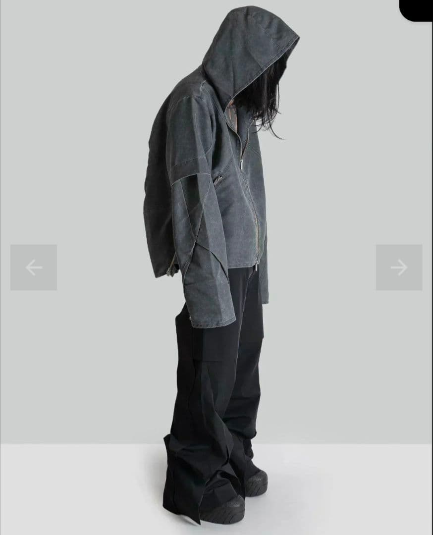 HERIOT EMIL ジップフーディ HELIOT EMIL Black Evolutions Zip Hoodie Heliot Emil