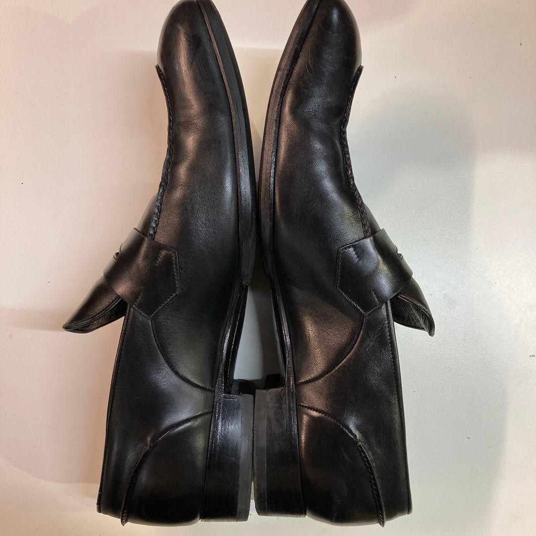 し*ら様 LOUIS VUITTON 靴 27.5cm ブラック レザー 革靴