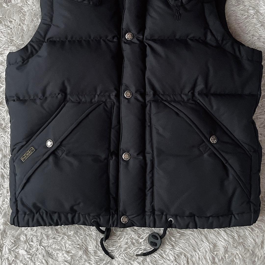 美品】ポロラルフローレン ダウンベスト ポニー刺繍 黒ブラック 21年