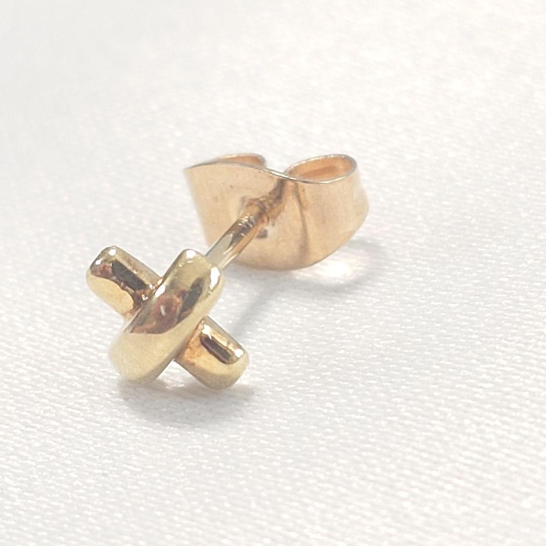 TIFFANY ティファニー K18 クロスステッチ ピアス 片耳用 6469 - メルカリ