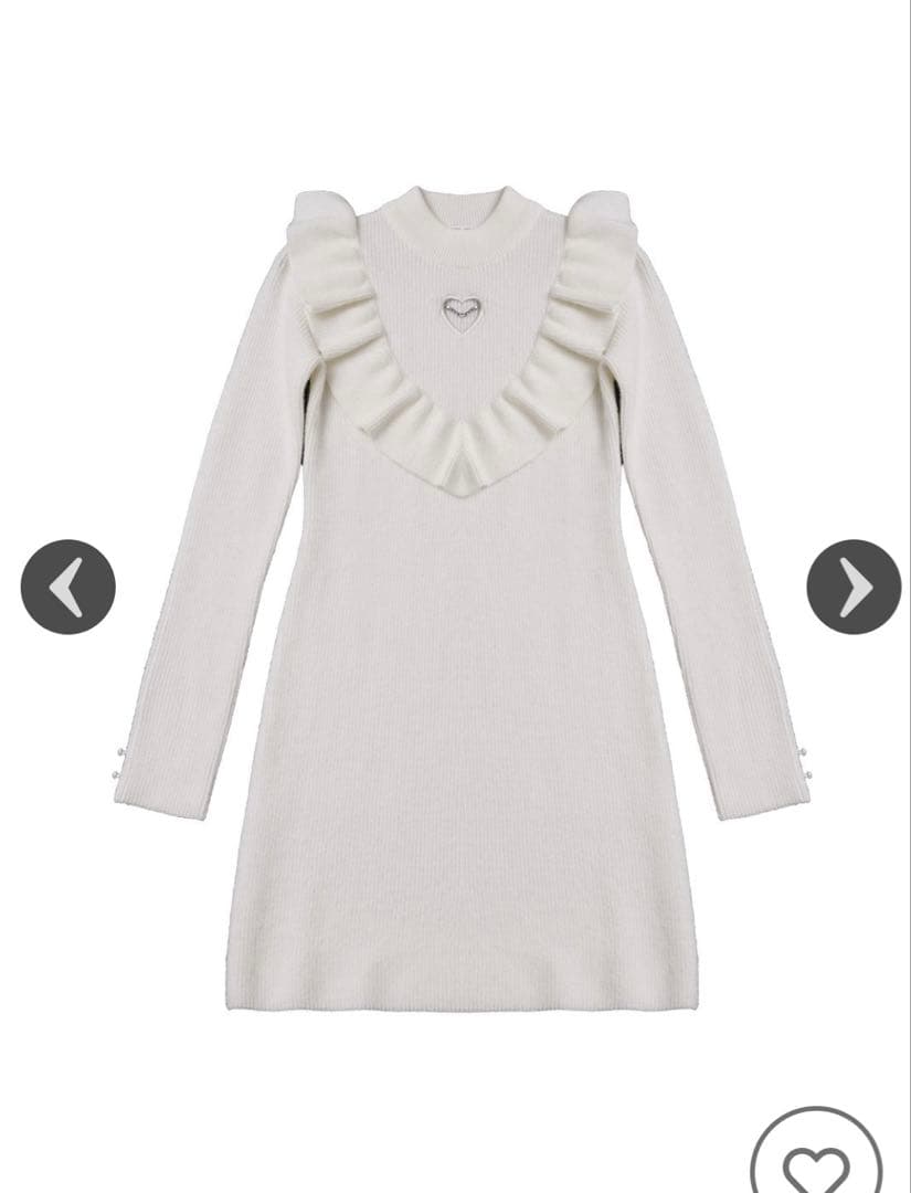 ハートカットニットワンピース ミシェルマカロン - メルカリ
