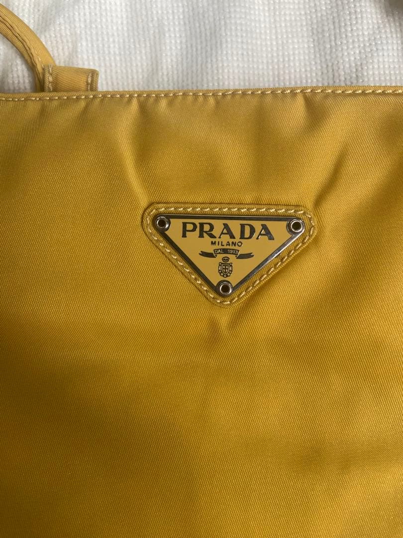 PRADA プラダ ナイロントートバッグ マスタード イエロー系