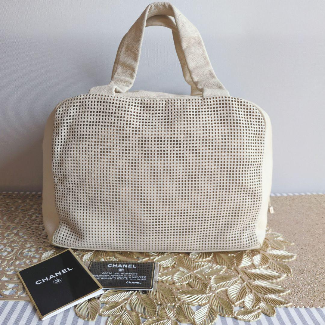 極美品*°激レア】パンチング デカココ キャビアスキン ボストンバッグ