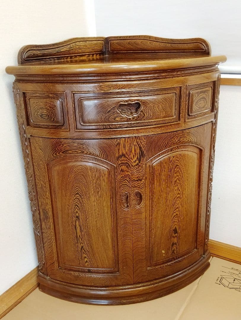 木彫コーナーラック Amazon｜木製コーナー収納棚 折り畳み可能な3段コーナーラック 独立式