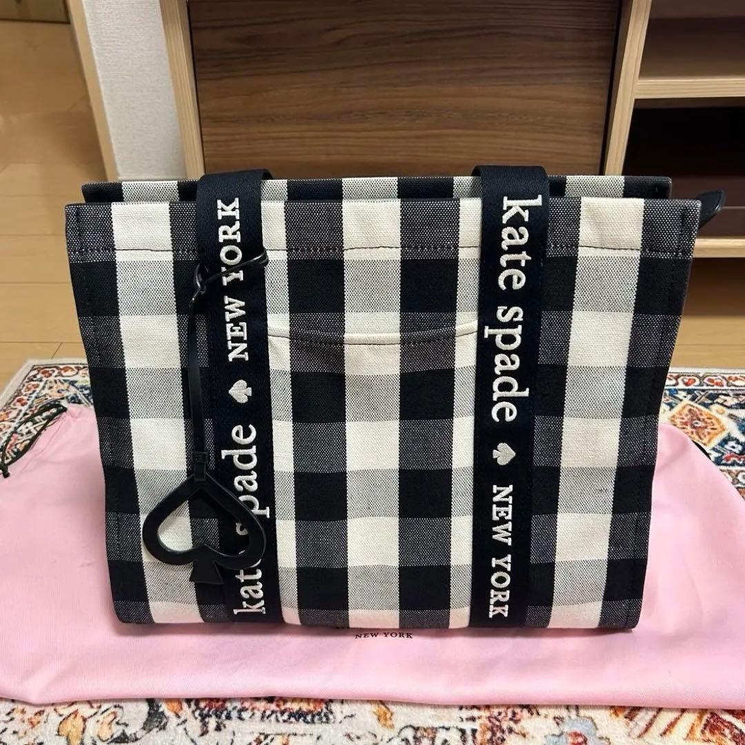 kate spade チェック柄 トートバッグ Chelsea Gingham Tote | Kate Spade Outlet