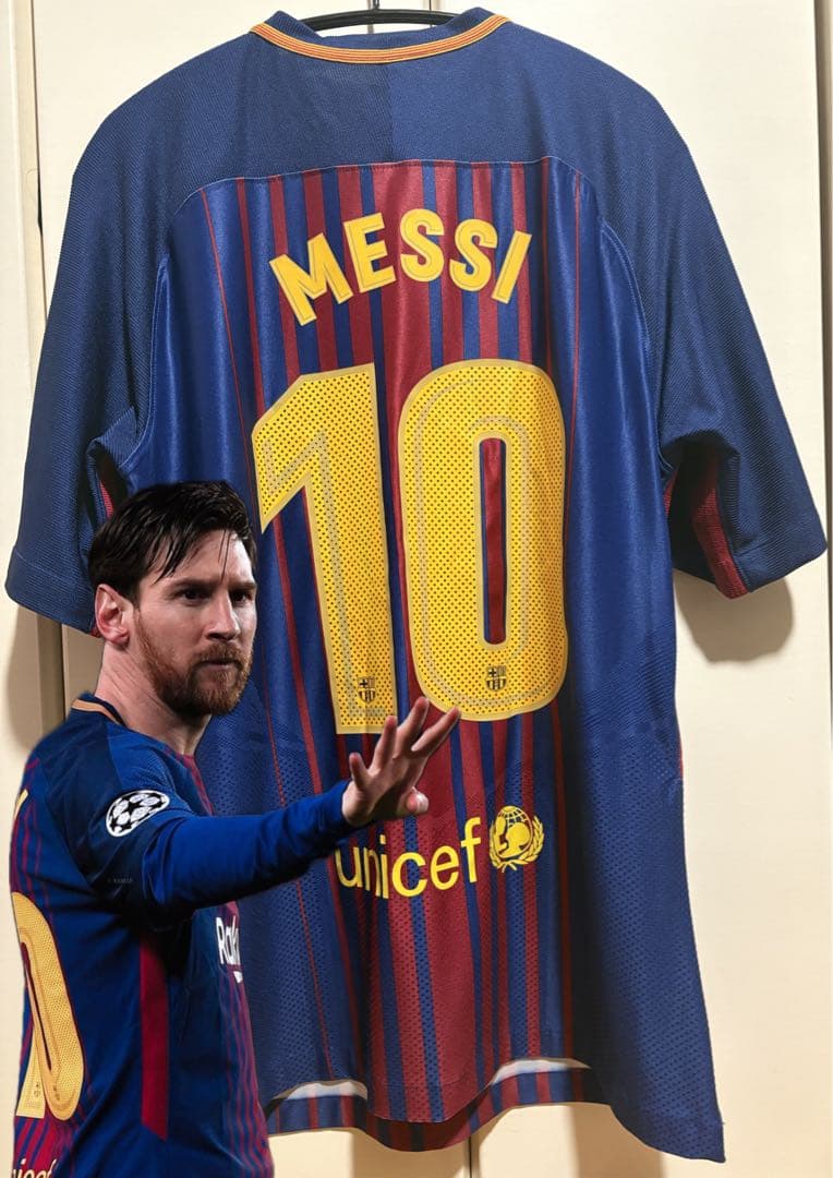 選手支給品】17/18 バルセロナ メッシ PlayerIssue CL#10 - メルカリ
