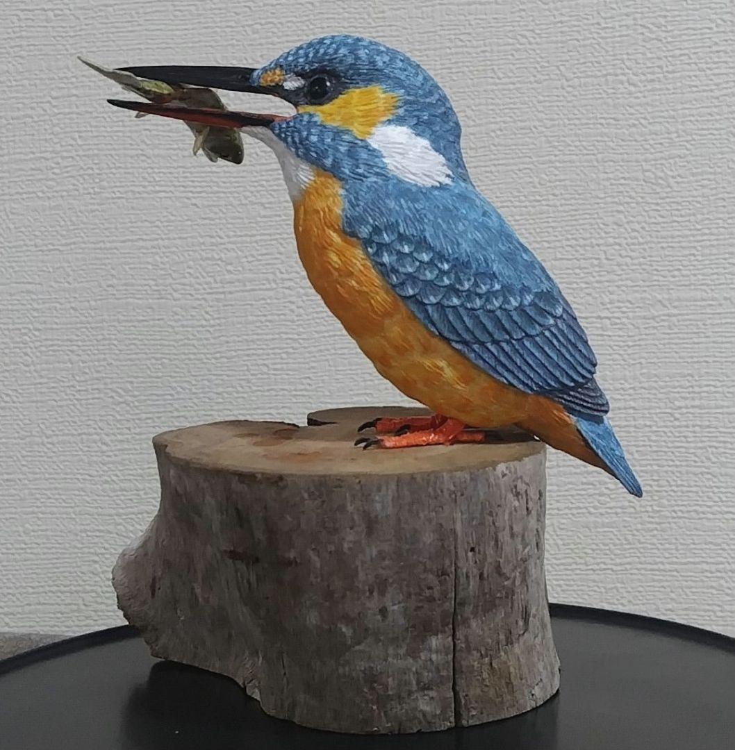バードカービング　\"カワセミ”