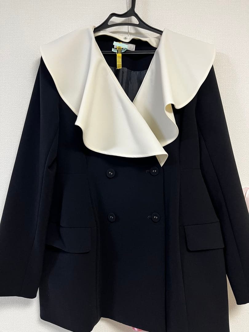 ジャケット・アウター CARLA Ruffle 2way Peplum Jacket -Black