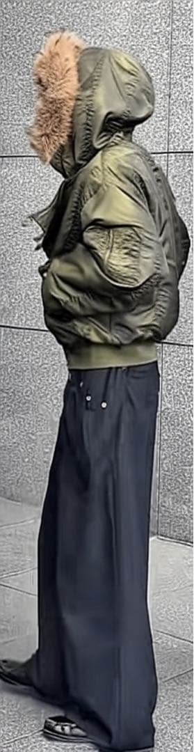 Y2K N2B 短丈 フライト ボンバー ジャケットCargo ファーフード45