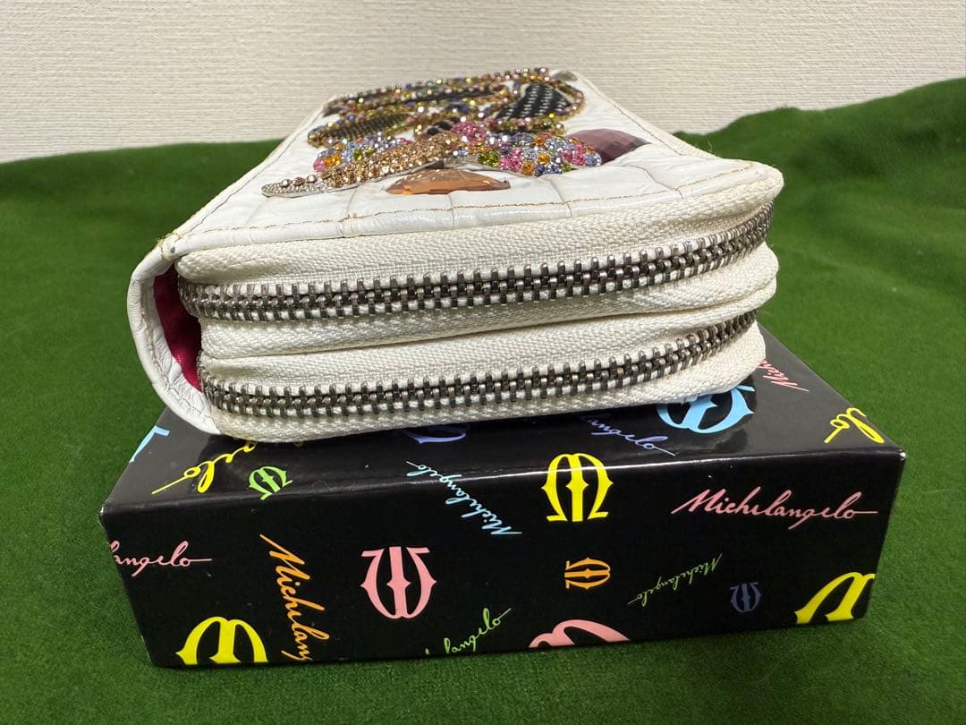 ☆レア☆MICHELANGELO ミケランジェロ 装飾長財布 ホワイト 正