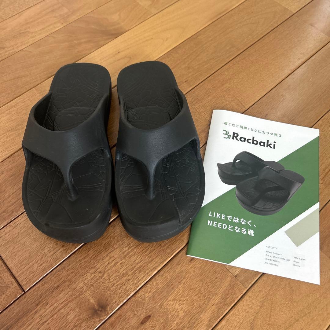 ラクバキ　racbaki イージーサンダル　ブラック イージーサンダル ブラック | Racbaki
