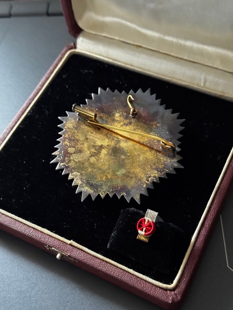 アルゼンチン 五月勲章 純銀製 勲二等 ケース、略绶付き 外交官用 勲章