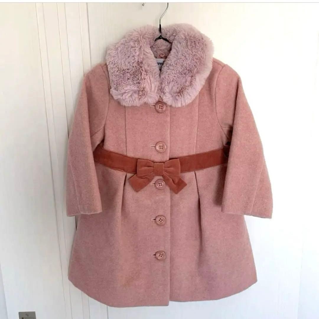 ⭐︎familiar ファミリア ファー襟付き コート 90cm⭐︎ - メルカリ