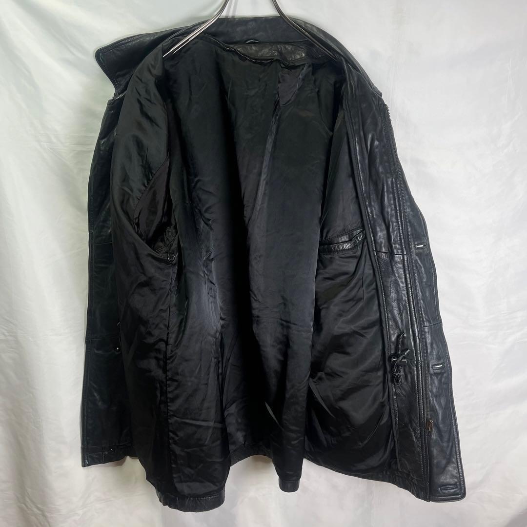 vintage レザー カーコート 羊革 菅田将暉 野村訓一 小松菜奈 L 黒