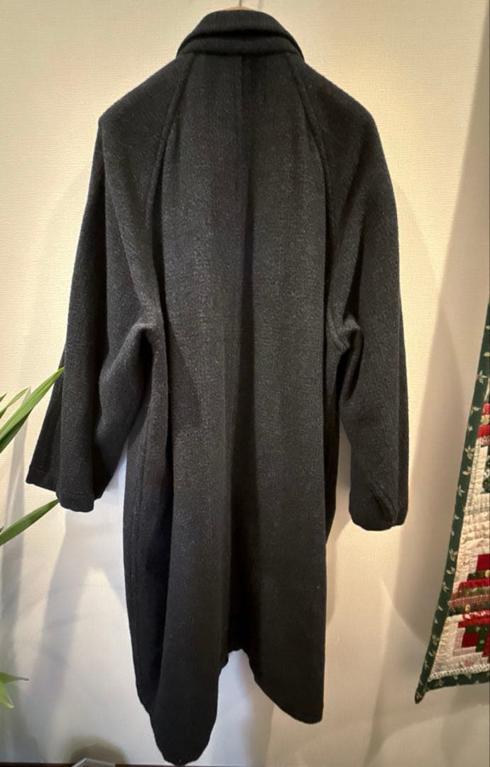 美品 トリココムデギャルソン ロング チェスターコート 黒