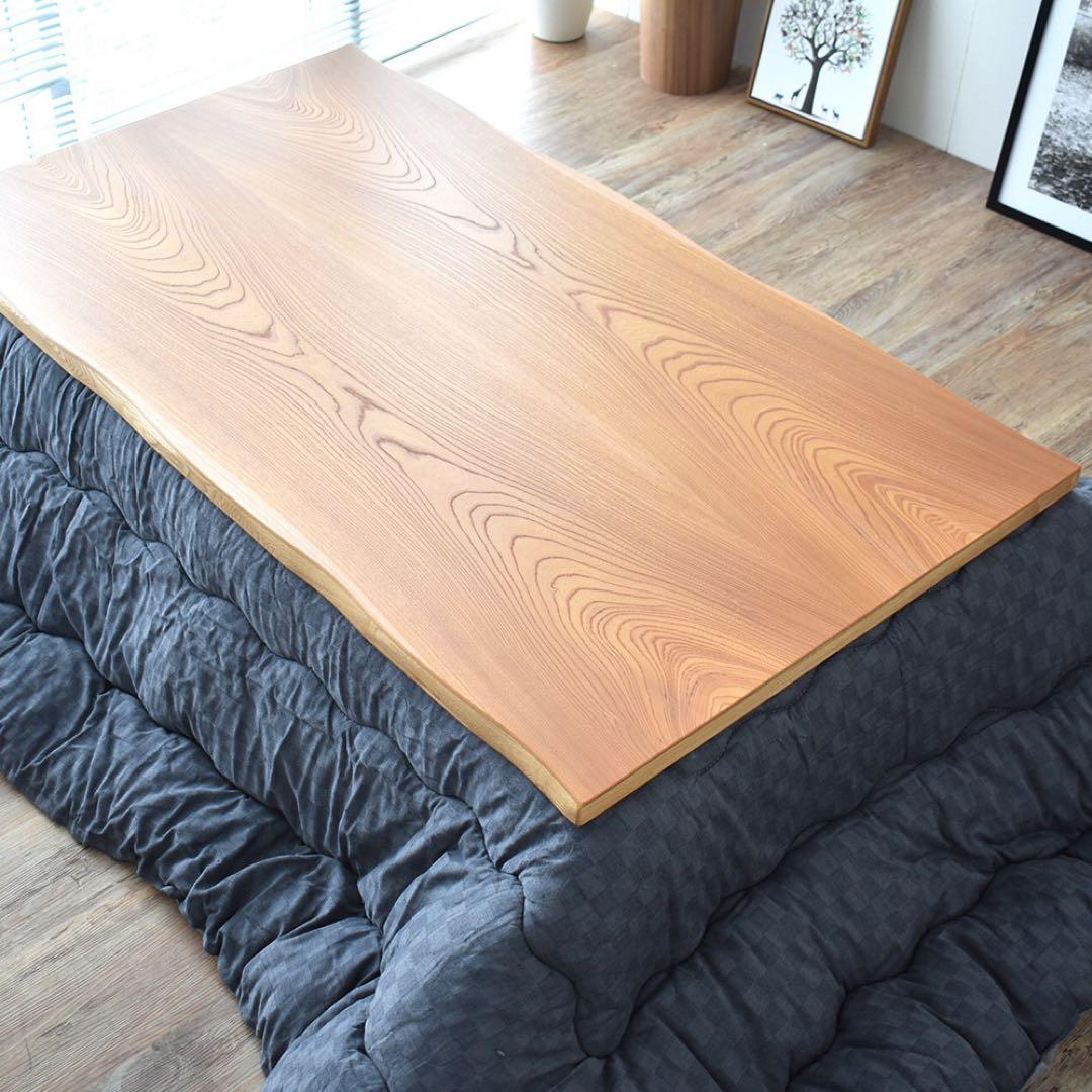 こたつ天板のみ 長方形 国産 日本製 高級 天然木 ケヤキ材 135×85cm コタツ天板・こたつ天板単品長方形 135cm幅木製（ こたつ天板のみ