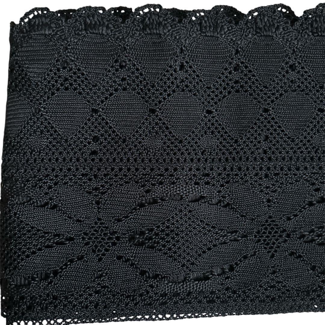 epoque様 ふりふ レース 半幅帯 黒 ブラック - メルカリ