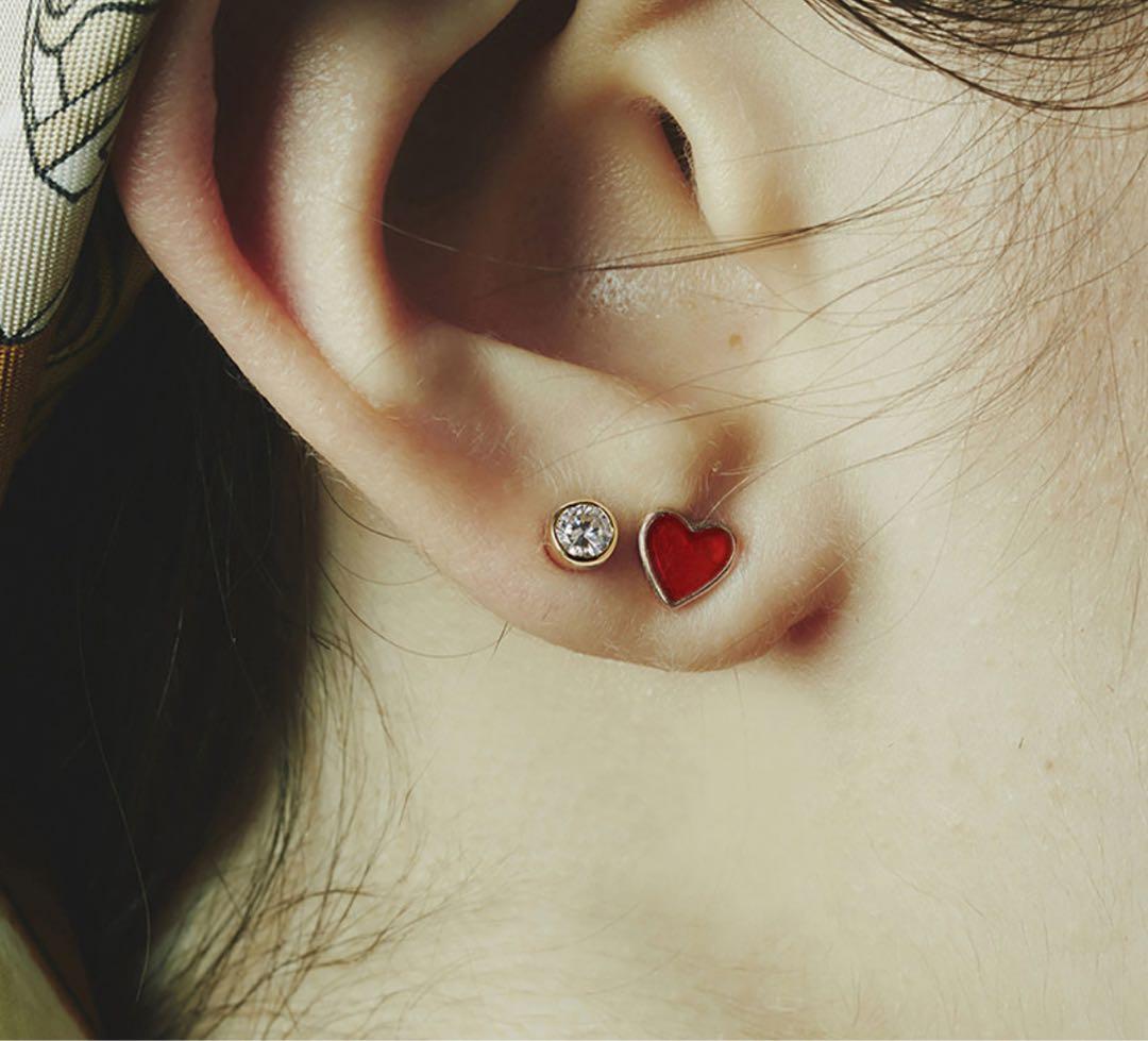 GIGジジAmour earrings ピアス現行品 カーネリアン ダイヤモンド