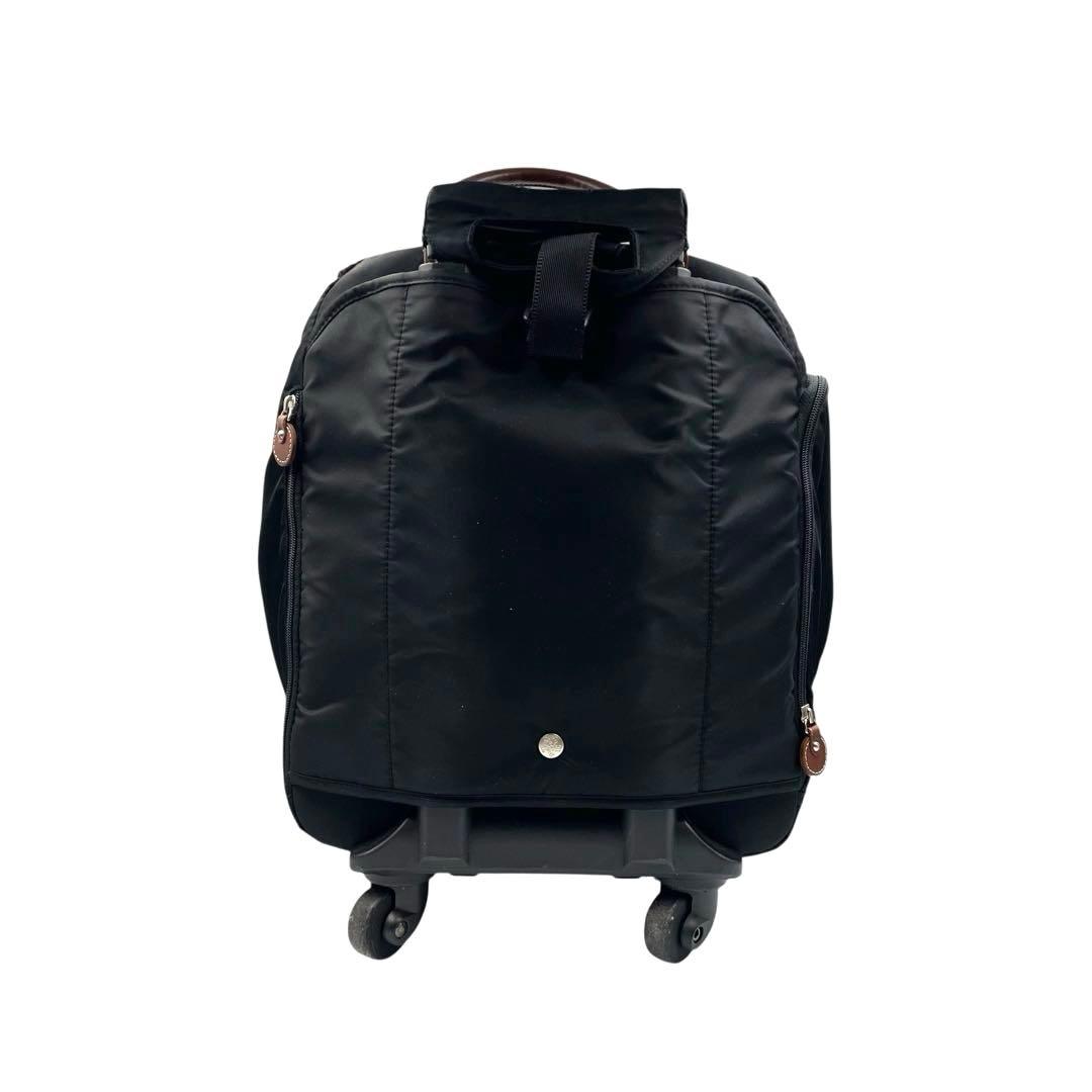 《超美品》カナナプロジェクト キャリーバッグ トート リボン ４輪 ブラック 黒