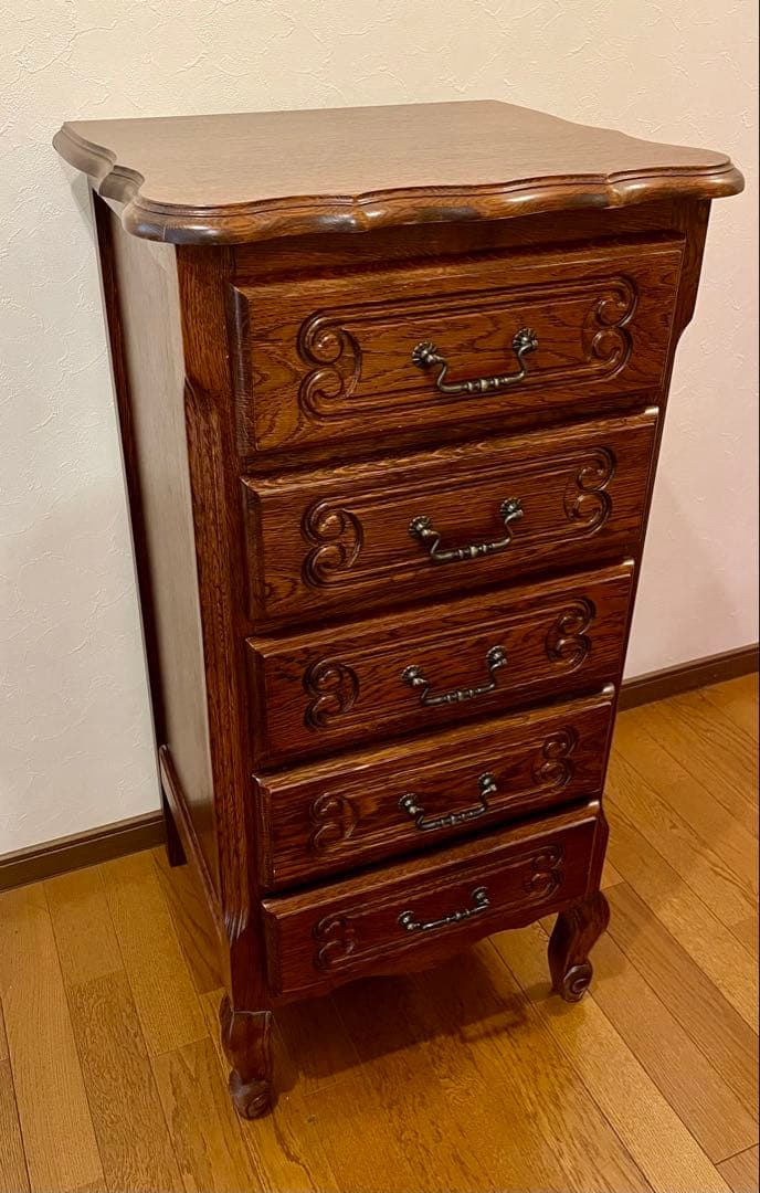 ルーマニア製 5段チェスト チェスト 輸入家具 三越ブルージュ