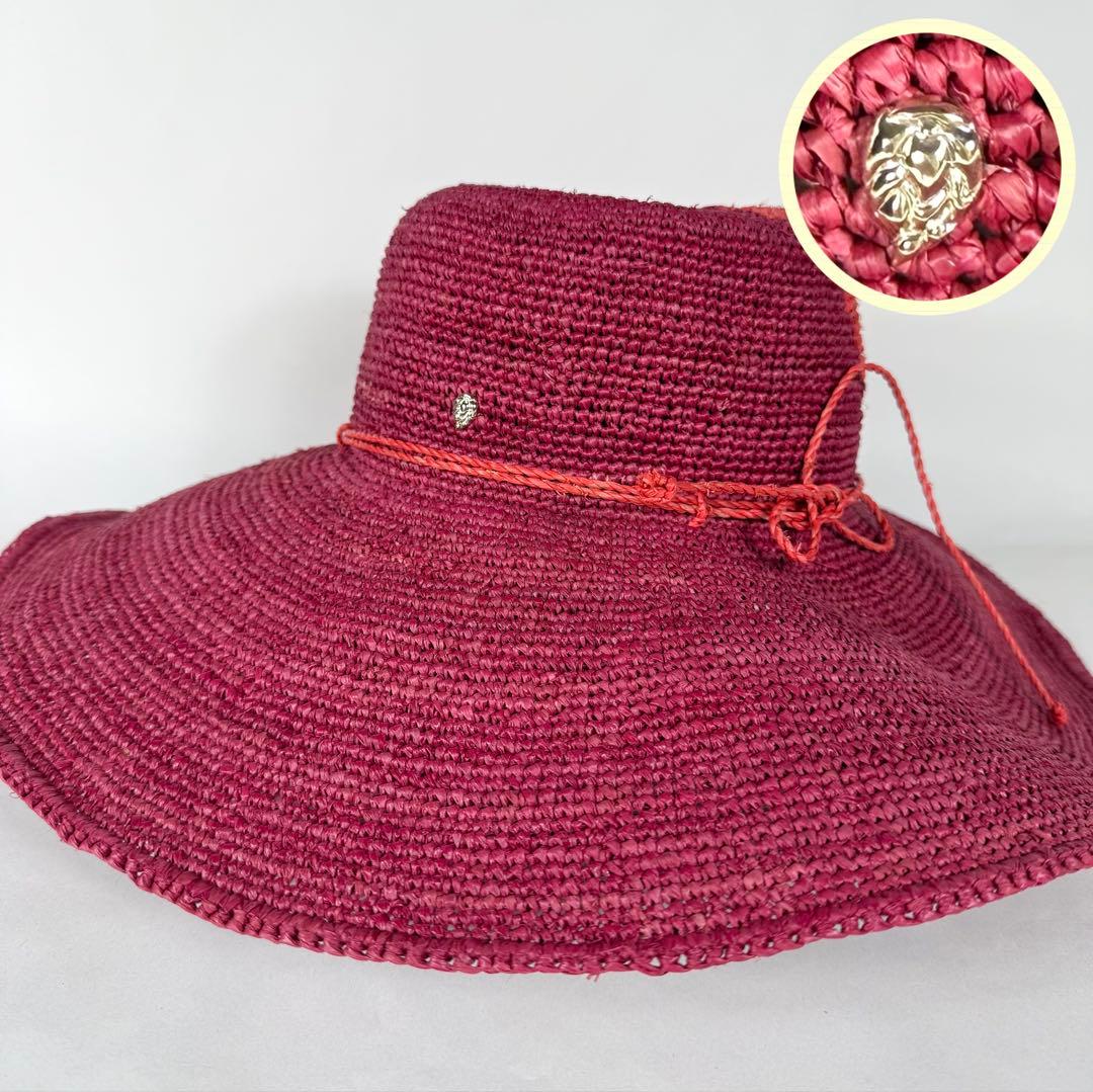 美品/希少柄✨ ヘレンカミンスキー ラフィアハット 14cm ツバ広 OSサイズ Helen Kaminski（ヘレンカミンスキー） PROVENCE10 ハット ラフィア