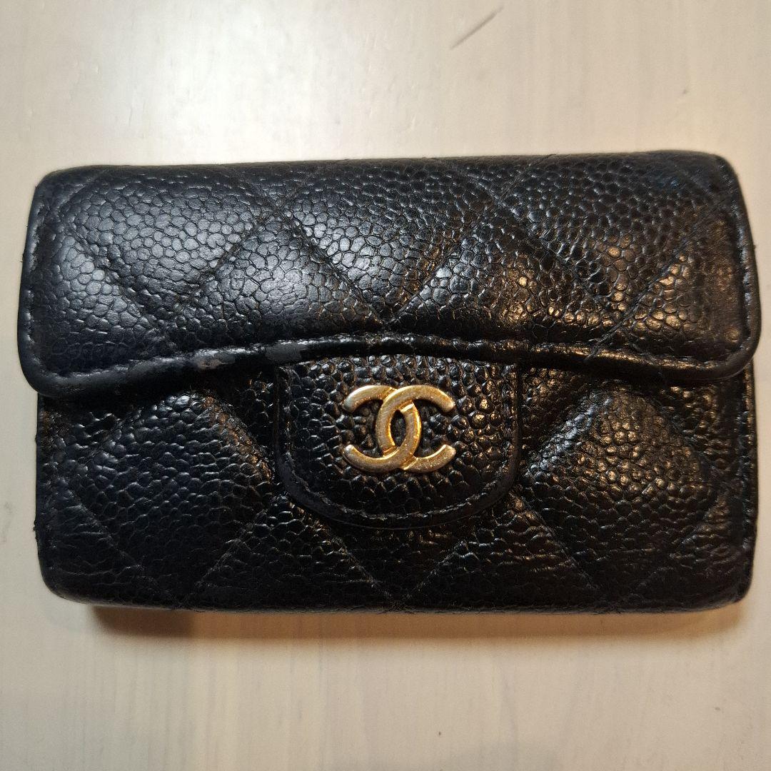 CHANEL ブラック キーケース　キャビアスキン 楽天市場】【未使用品】 シャネル キーケース 4連 キーリング付き