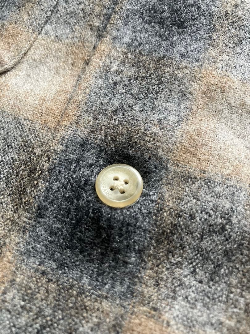 美品】PENDLETON オンブレチェックウールシャツ M ボードシャツ 黒茶