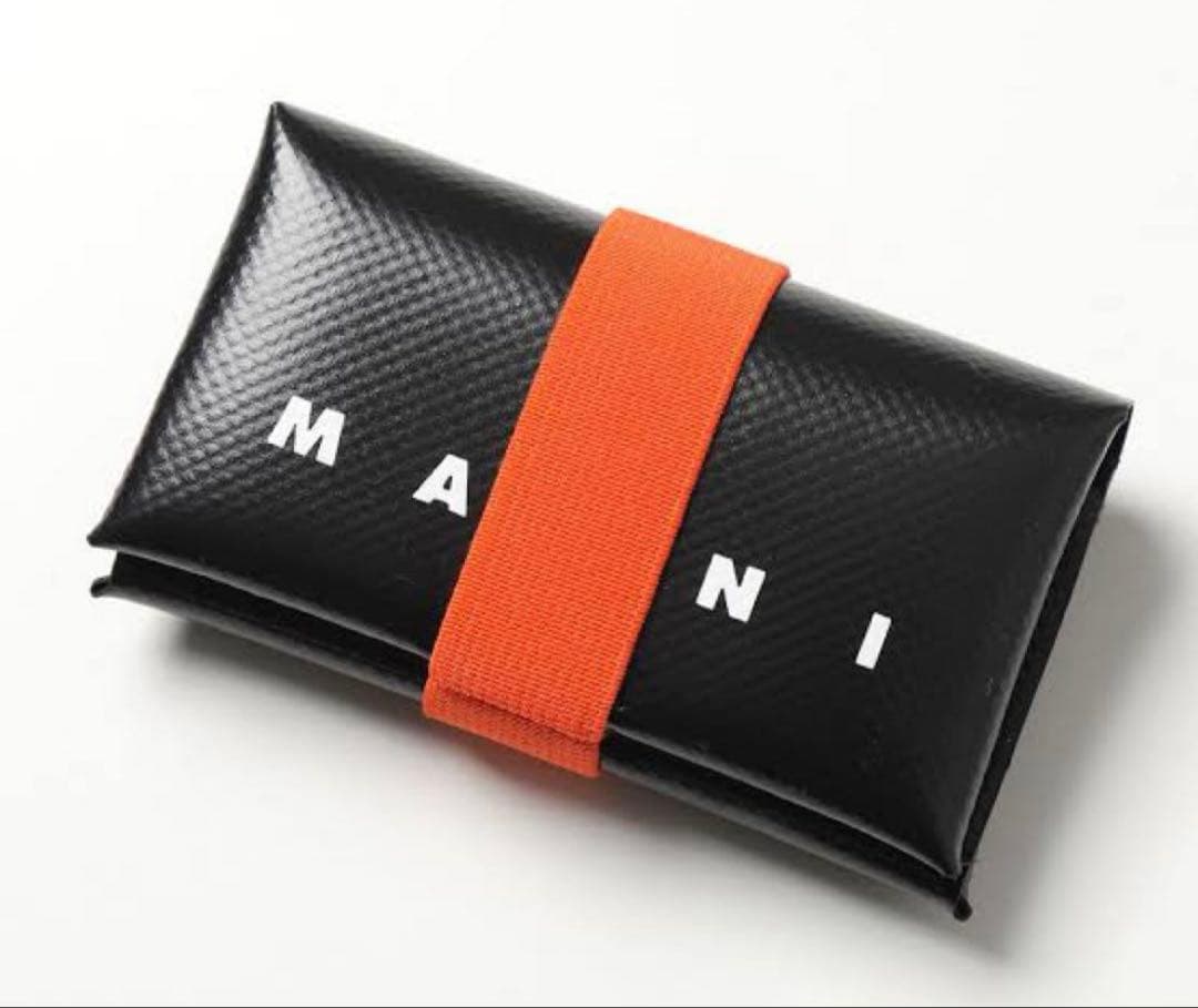 こ*い様 MARNI マルニ オリガミ　ケース　カードケース　ブラック　ウ マルニ クレジットカードケース メンズ オリガミ バイカラー ブラック