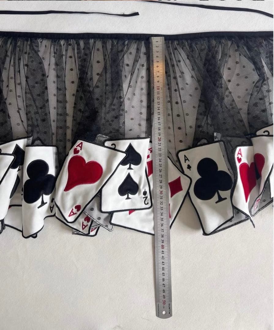新品 ロリータ アリス風 トランプ柄エプロン 黒 - メルカリ