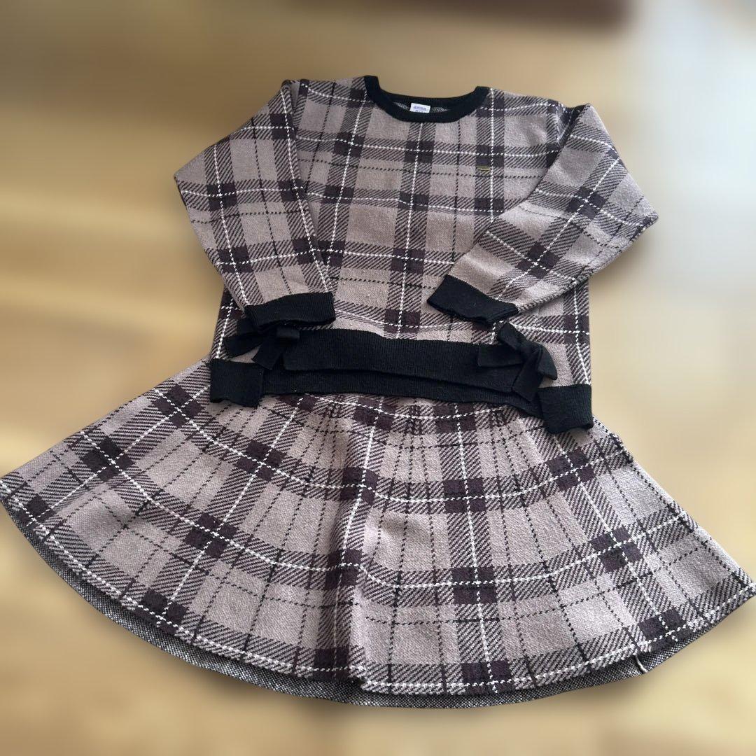 ANNA SUI mini チェック柄セットアップ 140 - メルカリ