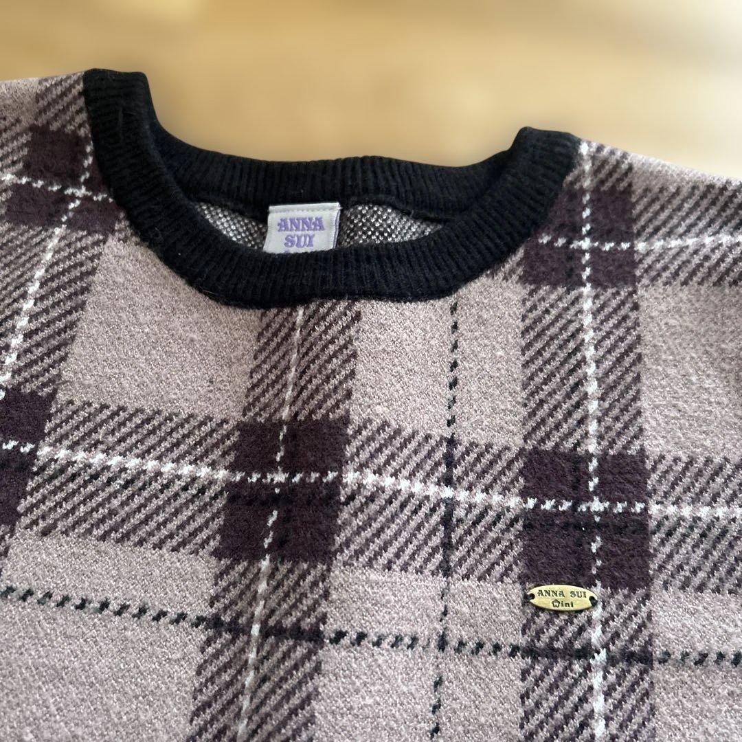 ANNA SUI mini チェック柄セットアップ 140 - メルカリ