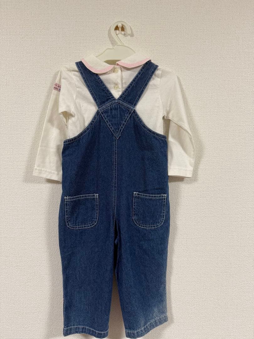 プーさんベビーロンパースオーバーオールヴィンテージ古着24M