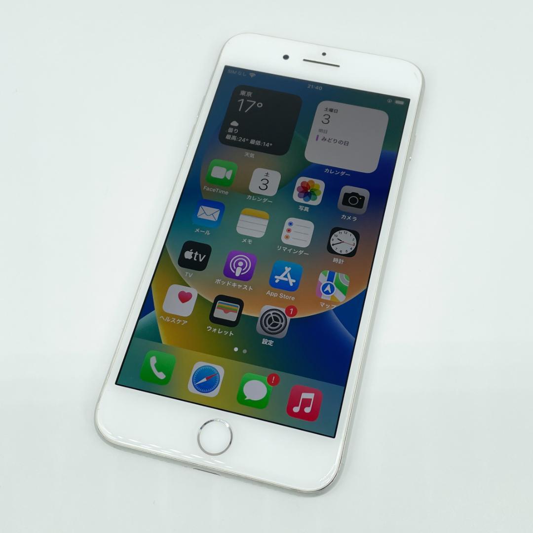 即配【良品】au◯ iPhone 8 Plus 64GB A1898 シルバー