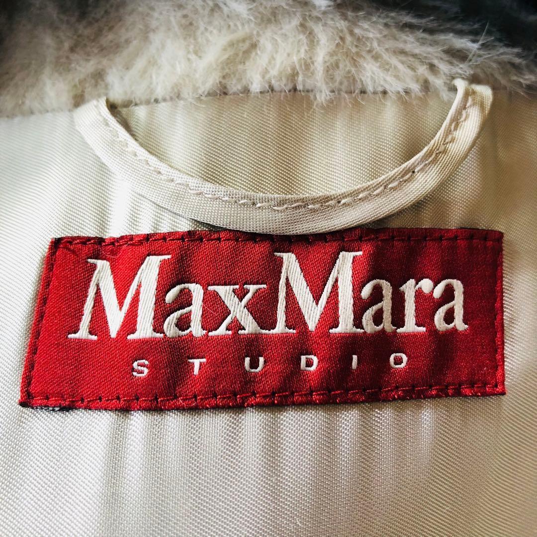 着用1回✨マックスマーラ ロングコート アルパカ フード ライトベージュ 40