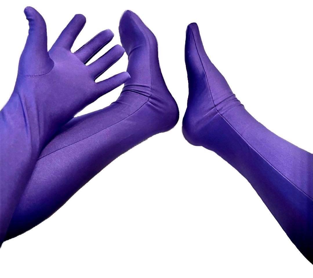 即購入可。XLサイズ紫男性専用凸仕様ゼンタイフルフェイスマスク全身