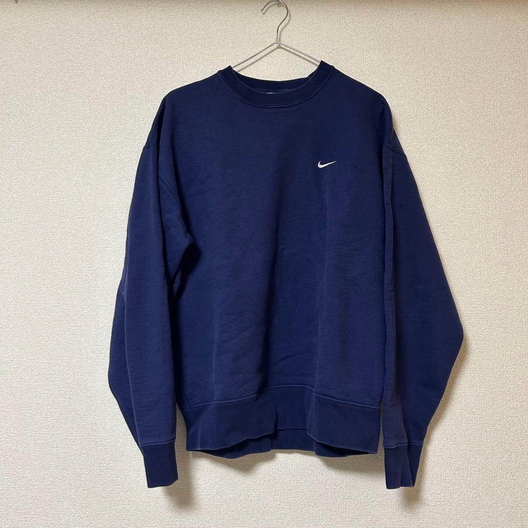 Nike ネイビー クルーネック トレーナー S - メルカリ