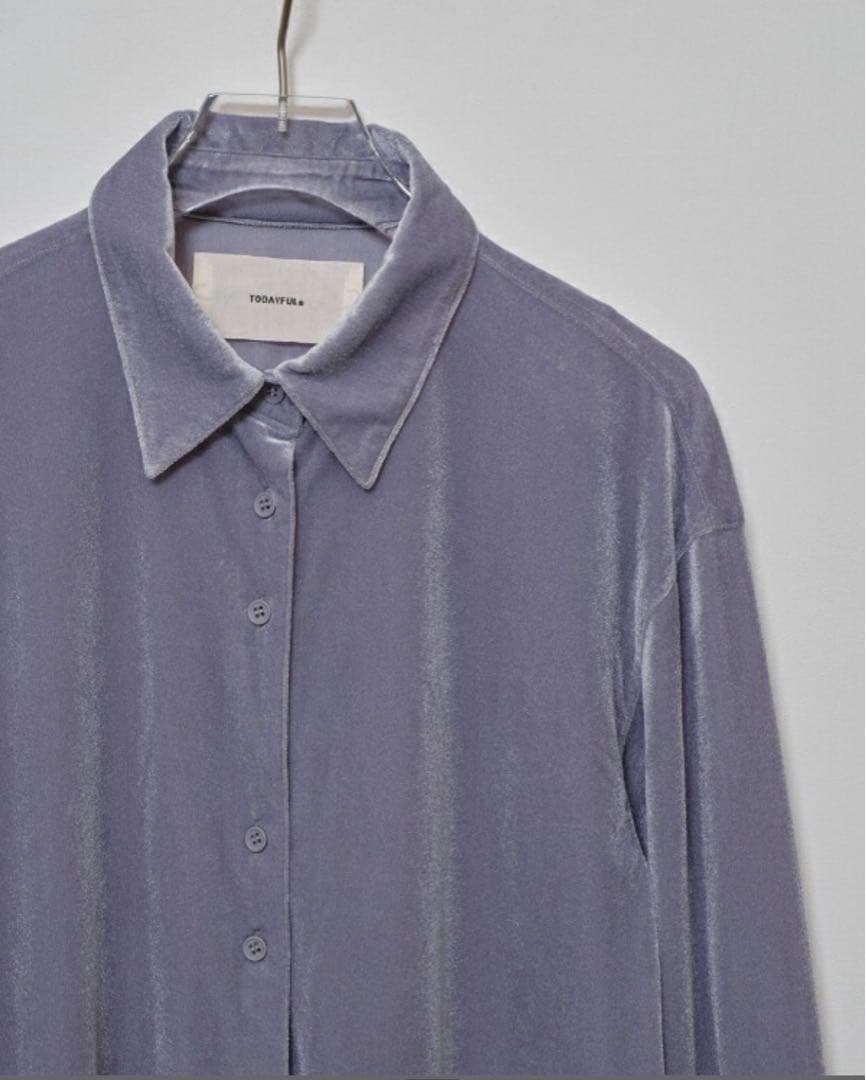 TODAYFUL Roundhem Velour Shirts ベロアシャツ - メルカリ