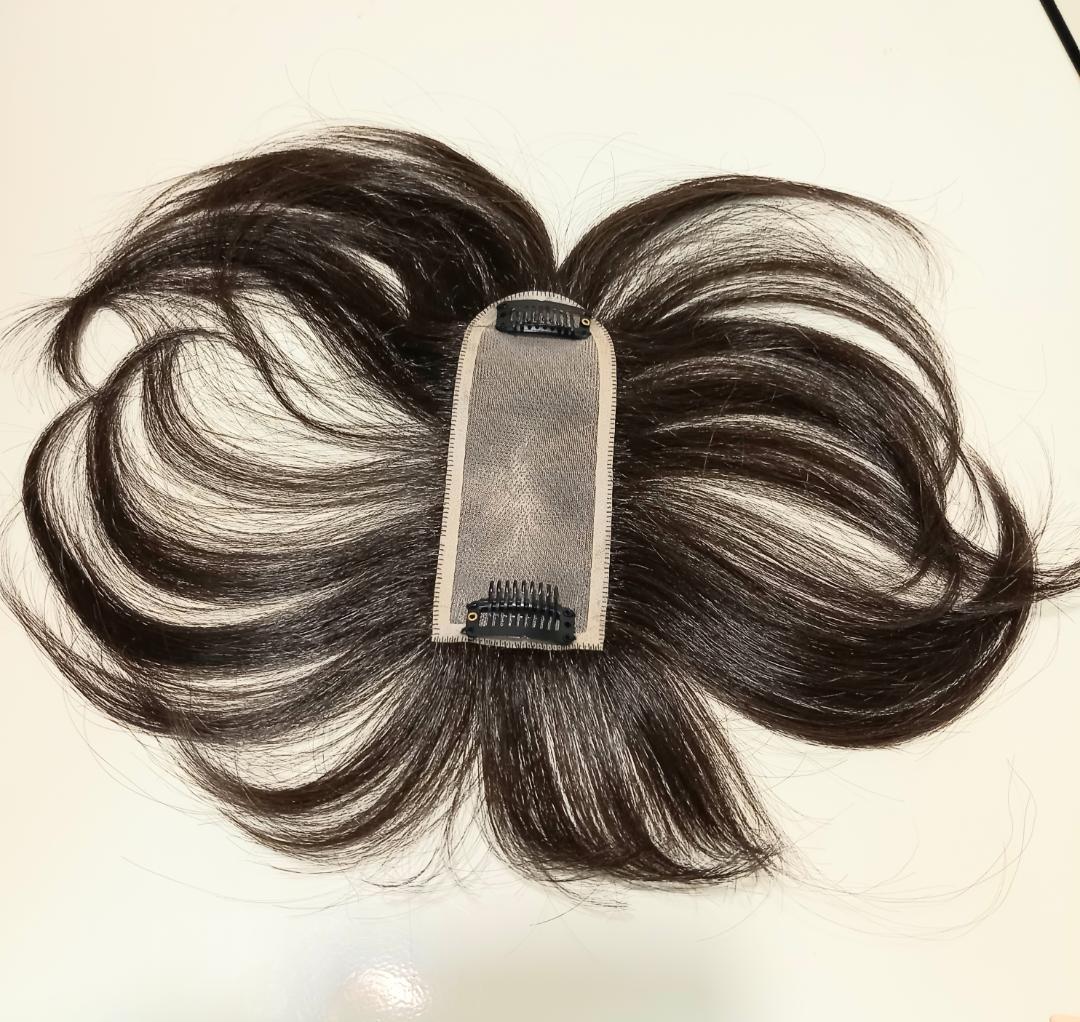 トップピース　つむじ分け目ピース AQUADOLL（アクアドール） 部分ウィッグ 頭頂部 女性 人毛 分け目