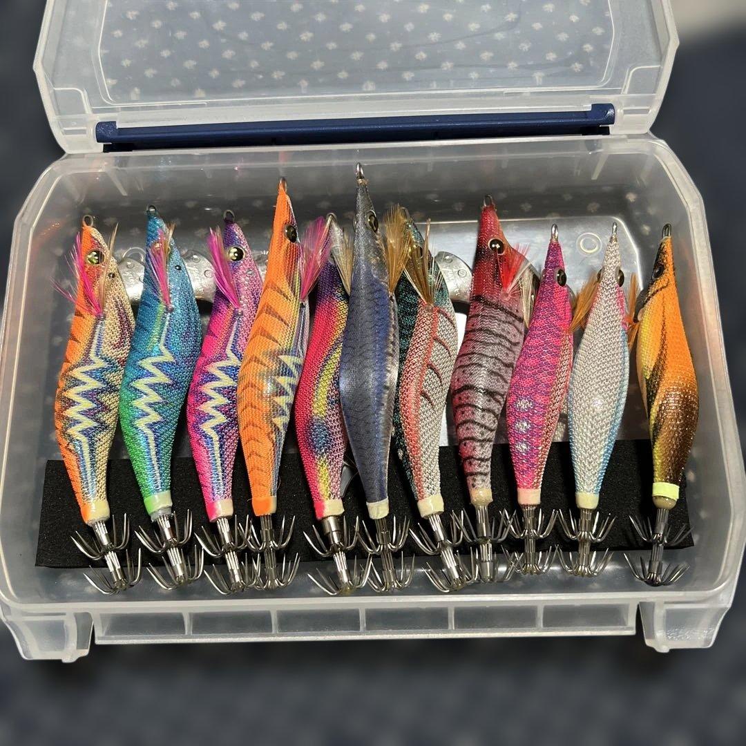 エギ 11個セット 透明ケース付き エギ王 - メルカリ